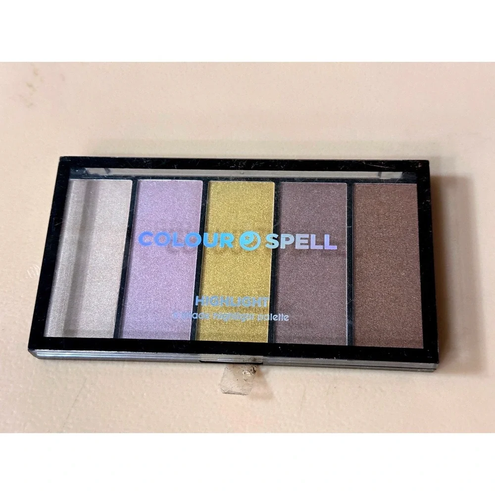 Colour Spell Profusion 5 Shade Highlight Palette 1701A Shimmer Gold Lavender 28g